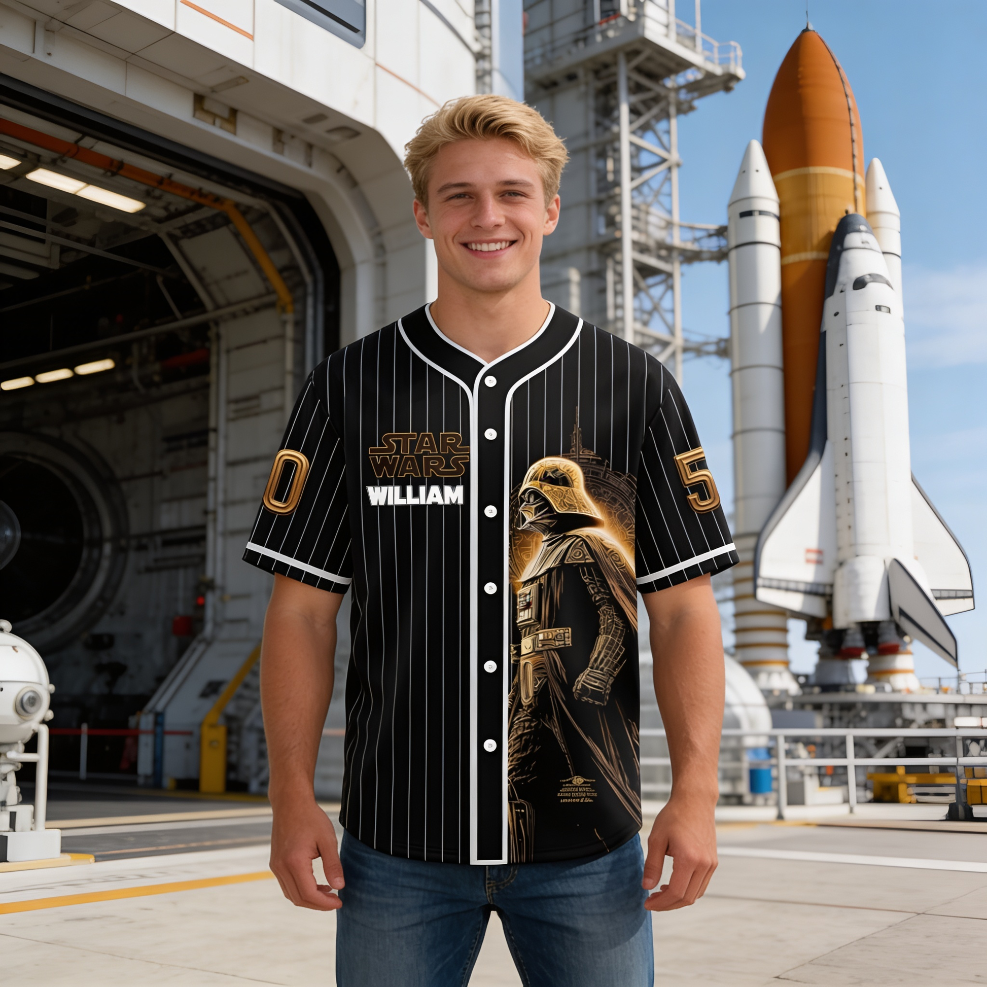 Galactic Saga 50th Anniversary - Personalized Baseball Jersey - MNPS0405NL