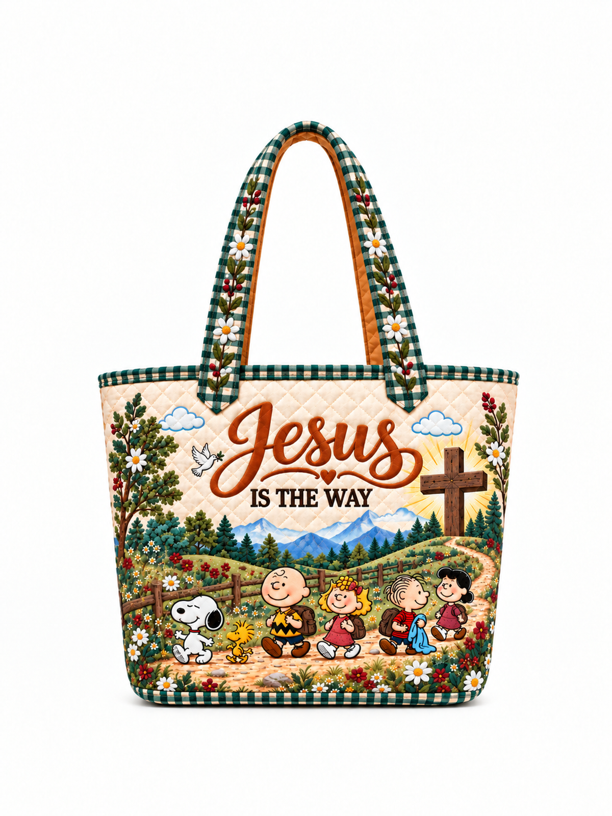 Jesus Is The Way Gift For Her - Personalized Quilted Tote Bag