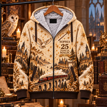 HaPo 25 Years of Magic – Vintage Hogwarts Map – Personalized AOP Apparel – Anniversary Gift for Wizard Fans-DN1510261739