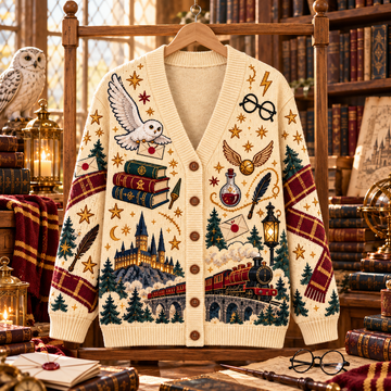 HaPo Golden Trio & A Little Everyday Magic - Personalized Cardigan-DN1710260350