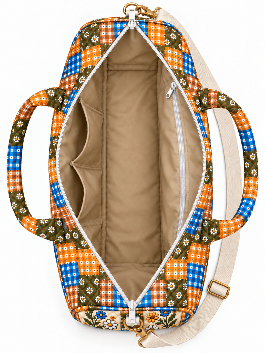 Let Me Tell You About My Jesus Gift For Her - Personalized Quilted Duffle Bag