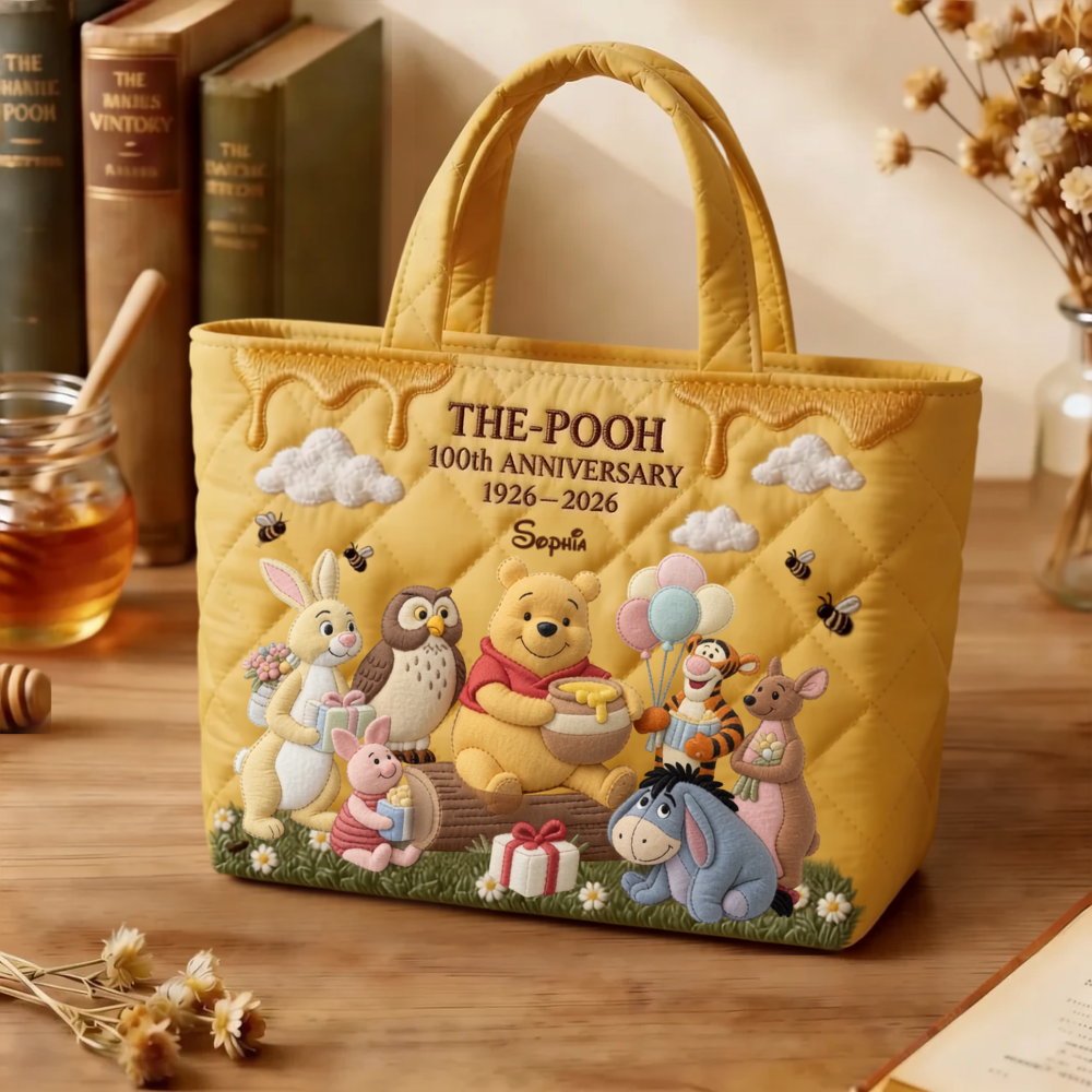 DSNY Honey Bear Celebrate 100 Years Of Friendship - Personalized Quilted Tote Bag HH01