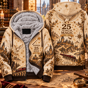 HaPo 25 Years of Magic – Vintage Hogwarts Map – Personalized AOP Apparel – Anniversary Gift for Wizard Fans-DN1510261739
