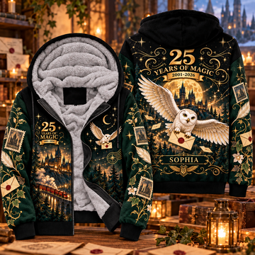 HaPo 25 Years of Magic – Moonlit Hogwarts Owl Post – Personalized AOP Apparel – Anniversary Gift for Wizard Fans- DN1410261917