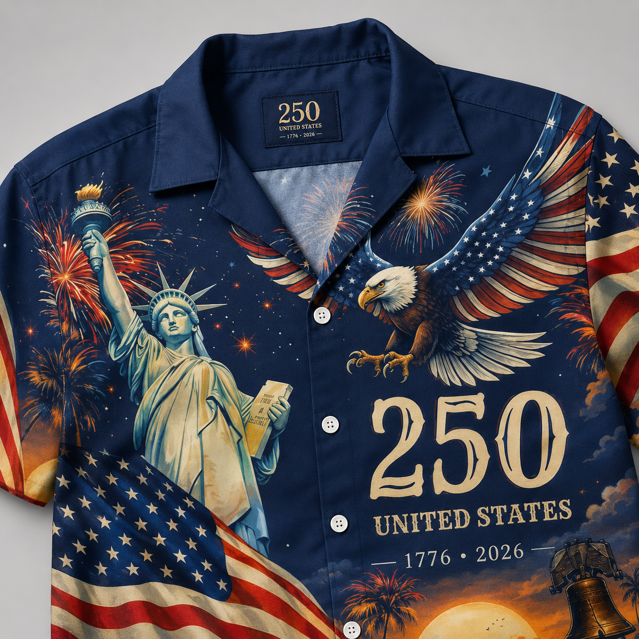 United States 250th Anniversary - Personalized Hawaiian Shirt - Gift For Men, Patriots - image 2