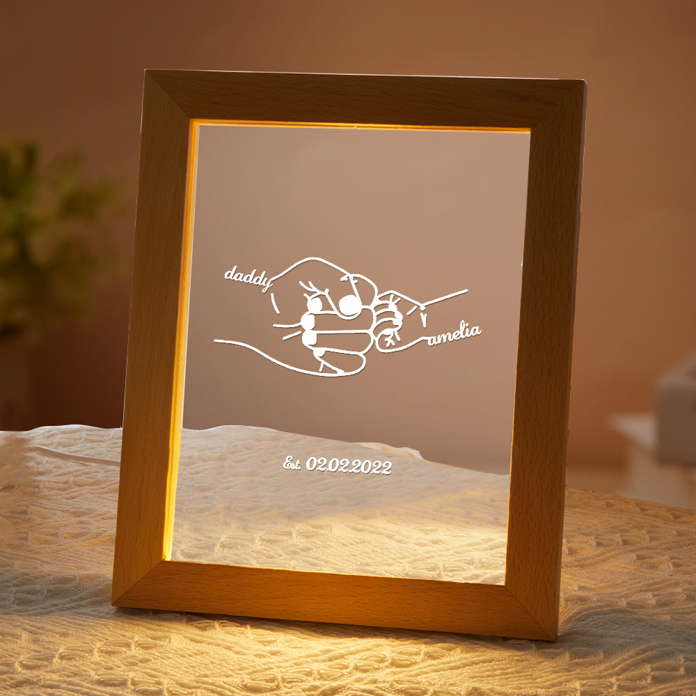 litzzy Personalised Night Light with Name and Date Father’s Day Gift for Dad, Gift For Father's Day Night Light   