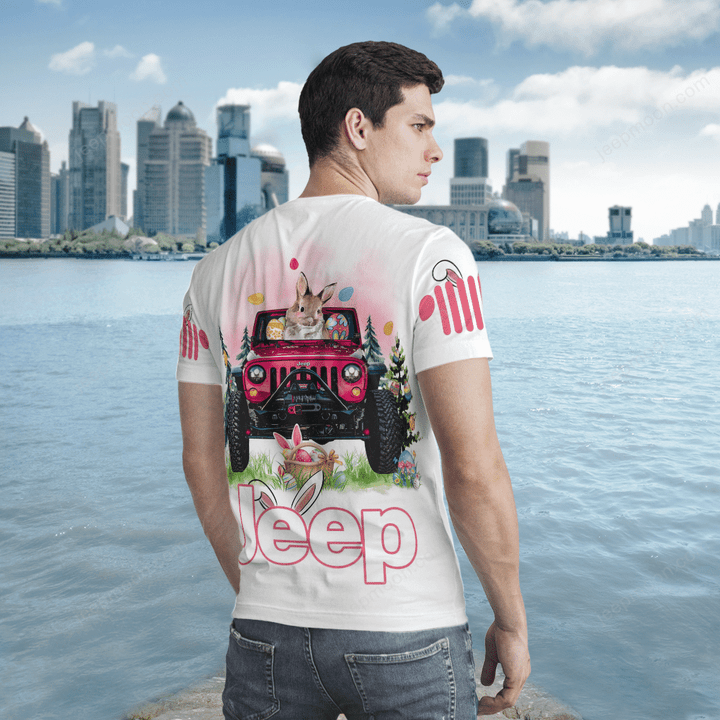 Easter Bunny Jeep T-Shirt - image 4