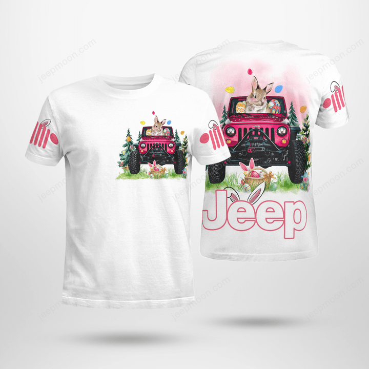 Easter Bunny Jeep T-Shirt - image 3
