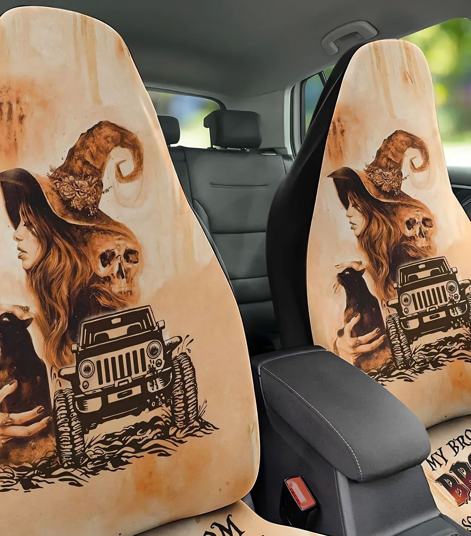 my-broom-broke-jeep-witch-orange-automotive-car-seat-cover
