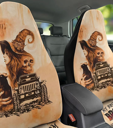 my-broom-broke-jeep-witch-orange-automotive-car-seat-cover
