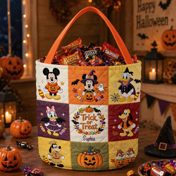MkMo Trick Or Treat - Personalized Halloween Spooky Basket - Gift For Movie Fans NL122 