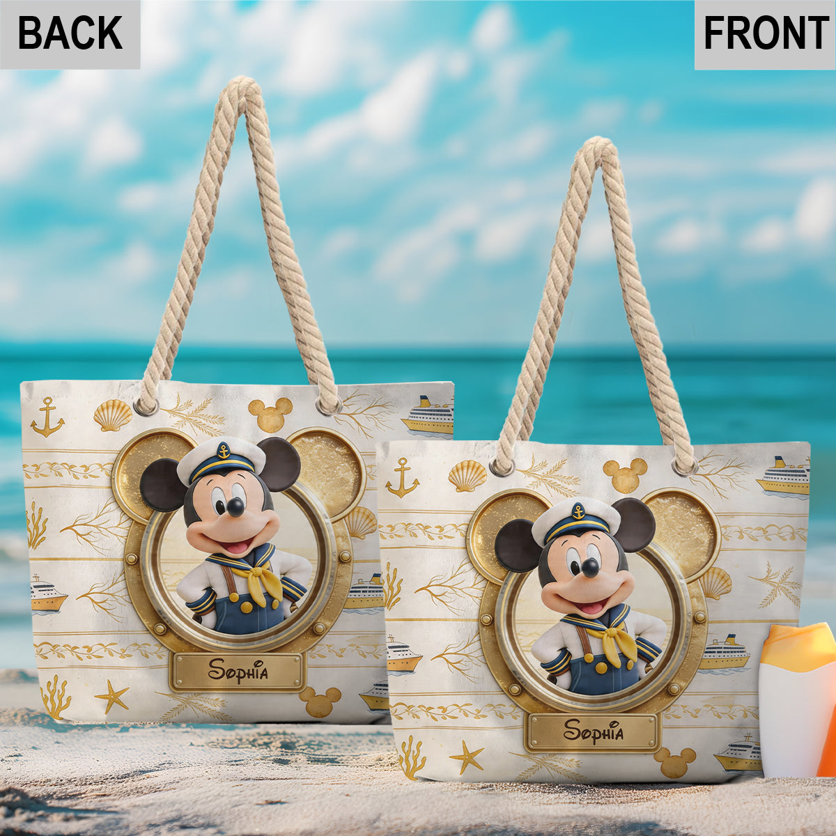 Summer Vacation With Magical Cruise Trip - Personalized Beach Bag - Vacation Gift For Movie Fans - MkMo