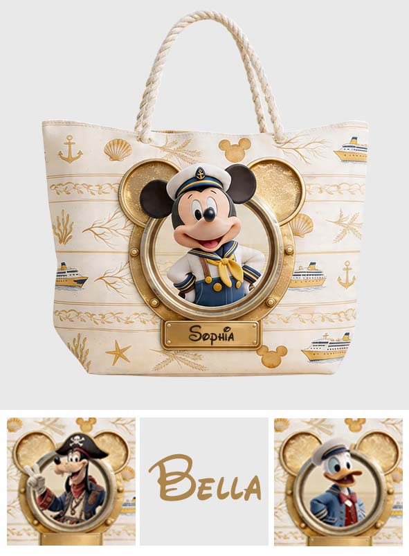 Summer Vacation With Magical Cruise Trip - Personalized Beach Bag - Vacation Gift For Movie Fans - MkMo