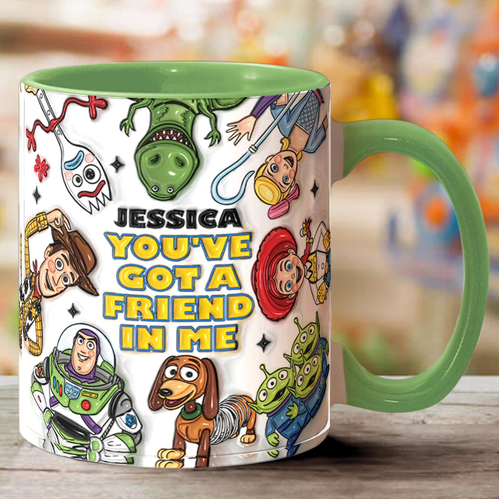 You've Got A Friend In Me - Personalized Accent Edge-to-Edge Mug - Gift For Movie Fans - DSNY