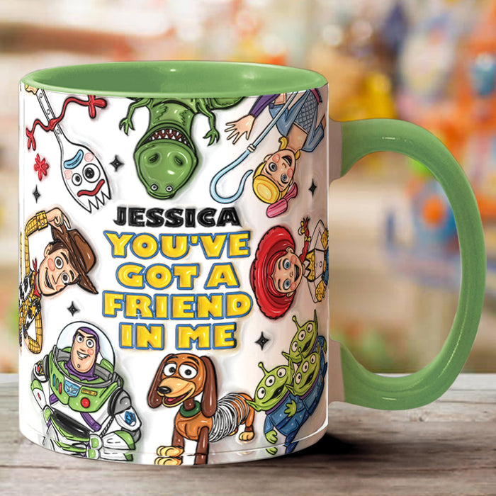 You've Got A Friend In Me - Personalized Accent Edge-to-Edge Mug - Gift For Movie Fans - DSNY