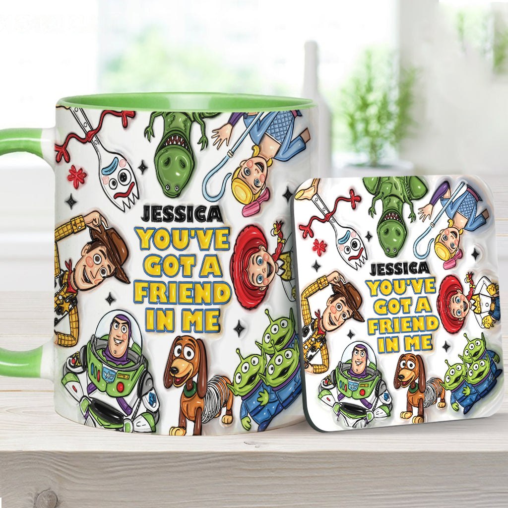 You've Got A Friend In Me - Personalized Accent Edge-to-Edge Mug - Gift For Movie Fans - DSNY