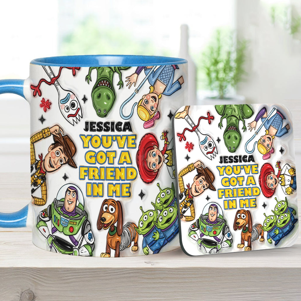 You've Got A Friend In Me - Personalized Accent Edge-to-Edge Mug - Gift For Movie Fans - DSNY