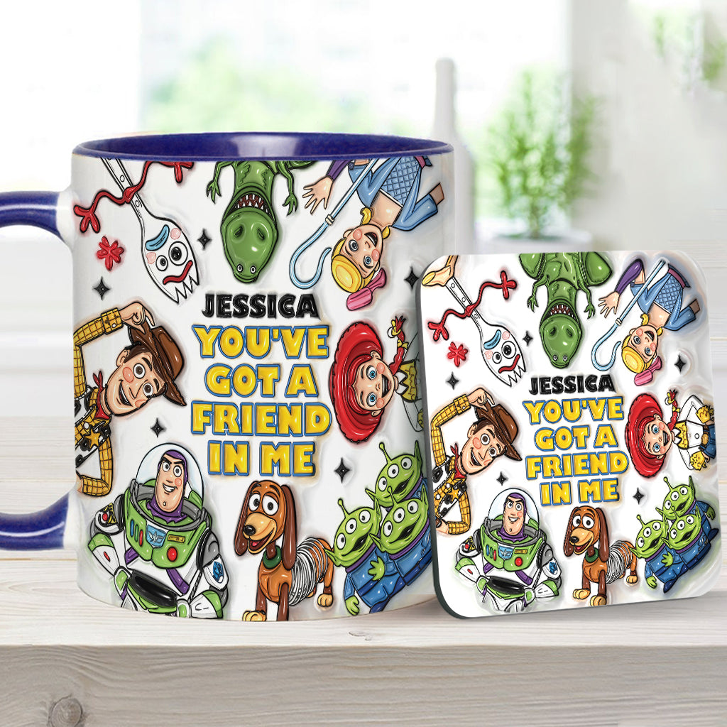 You've Got A Friend In Me - Personalized Accent Edge-to-Edge Mug - Gift For Movie Fans - DSNY