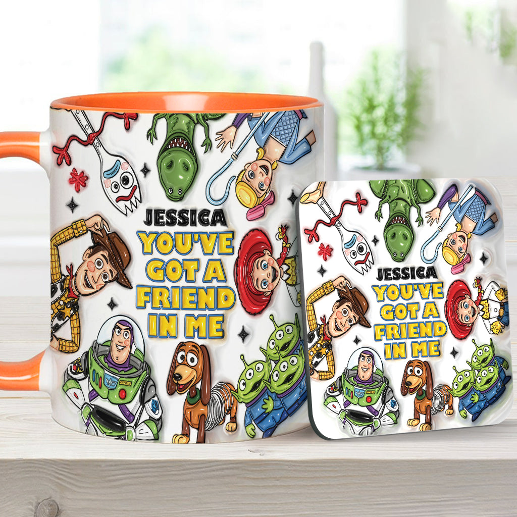 You've Got A Friend In Me - Personalized Accent Edge-to-Edge Mug - Gift For Movie Fans - DSNY