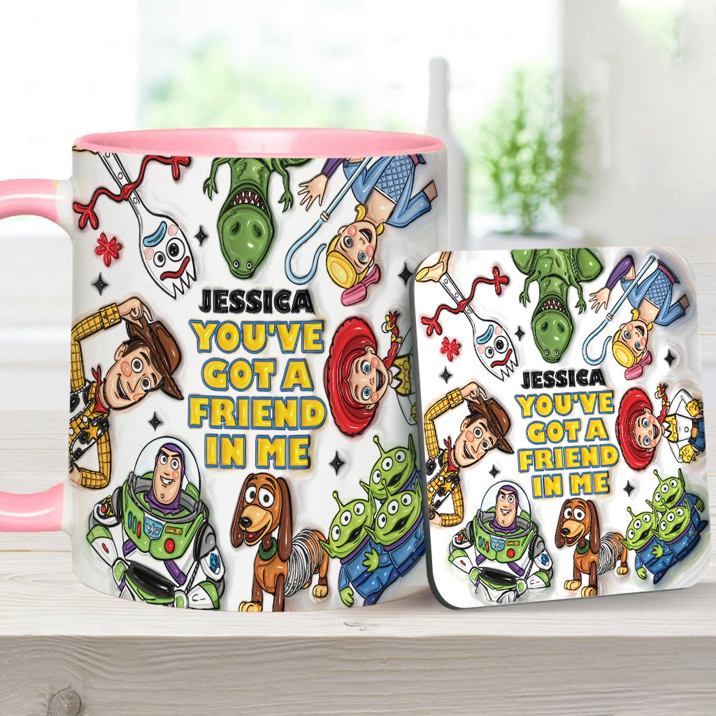 You've Got A Friend In Me - Personalized Accent Edge-to-Edge Mug - Gift For Movie Fans - DSNY