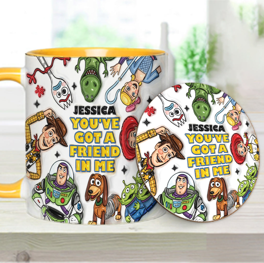 You've Got A Friend In Me - Personalized Accent Edge-to-Edge Mug - Gift For Movie Fans - DSNY