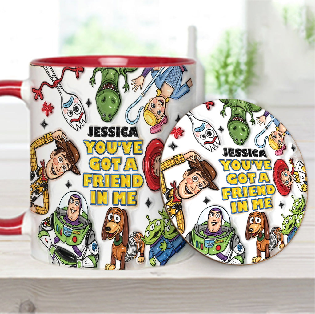 You've Got A Friend In Me - Personalized Accent Edge-to-Edge Mug - Gift For Movie Fans - DSNY