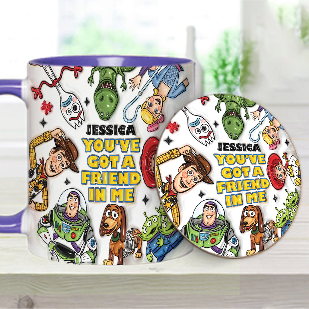 You've Got A Friend In Me - Personalized Accent Edge-to-Edge Mug - Gift For Movie Fans - DSNY