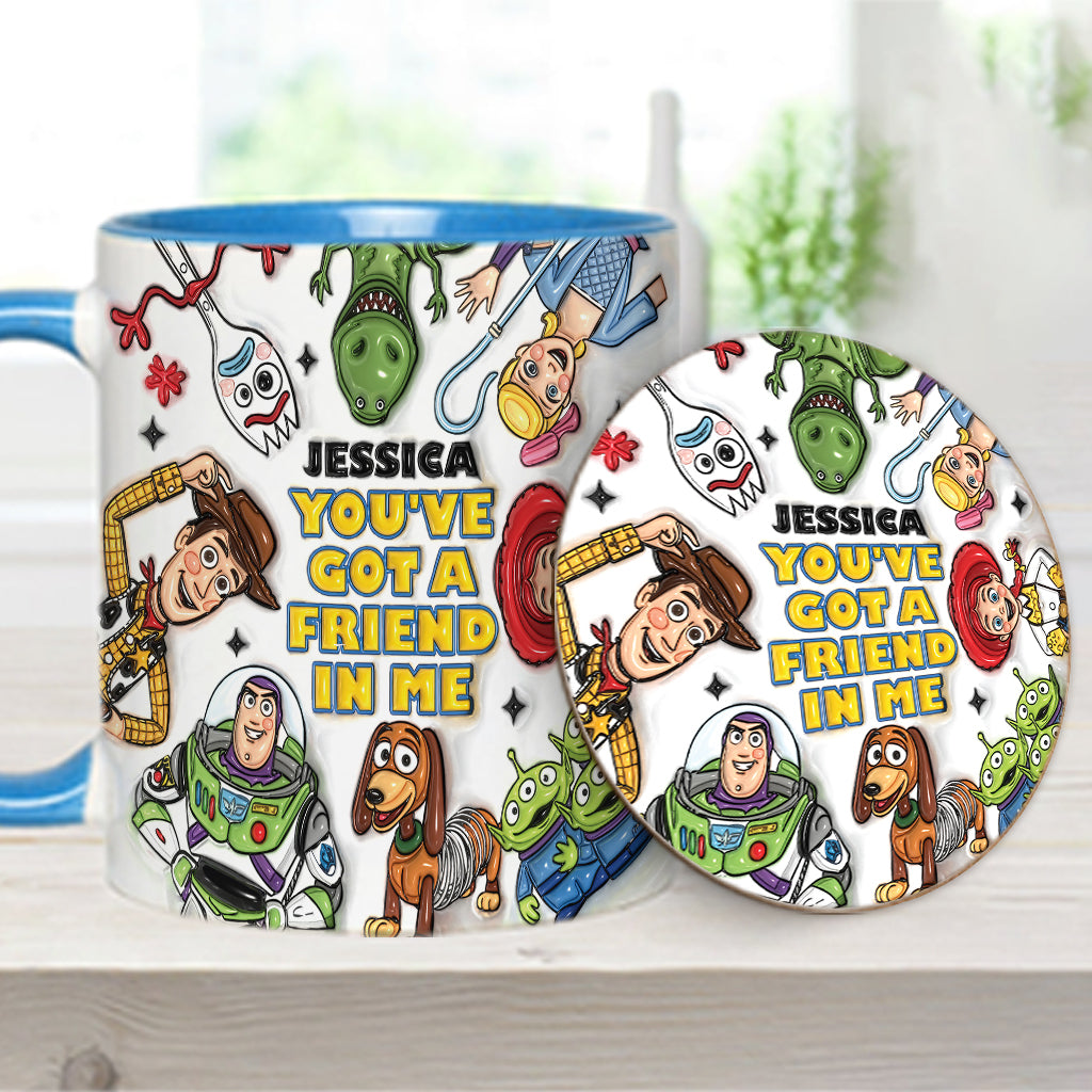 You've Got A Friend In Me - Personalized Accent Edge-to-Edge Mug - Gift For Movie Fans - DSNY