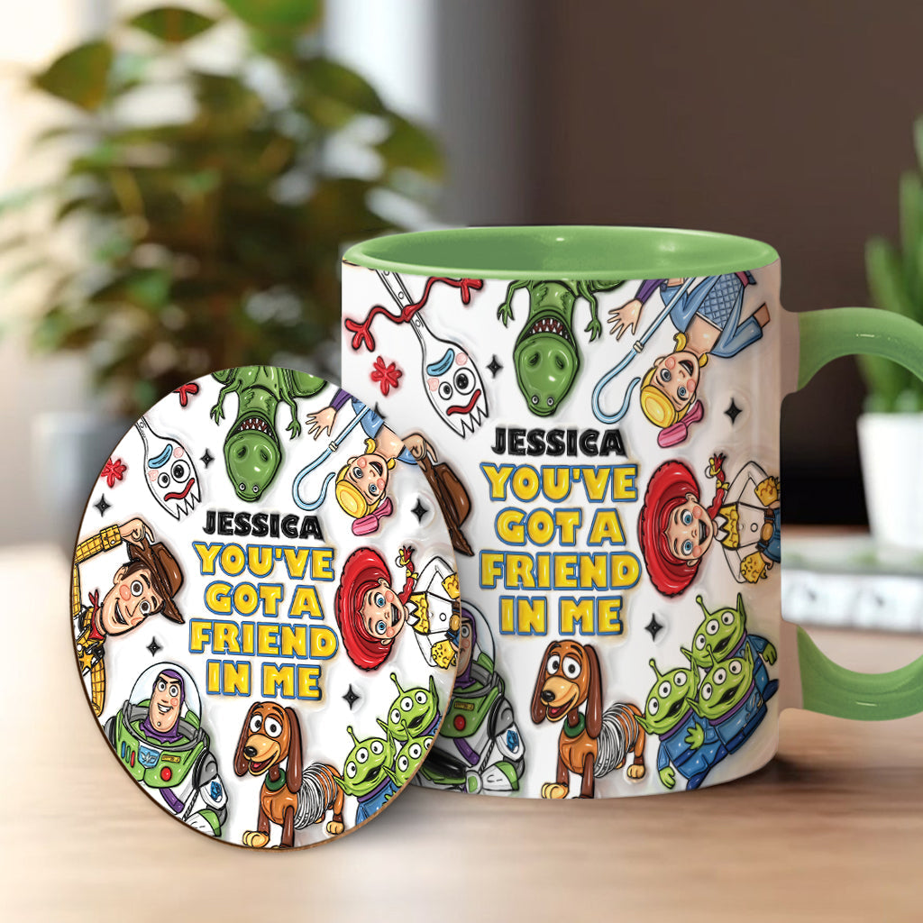 You've Got A Friend In Me - Personalized Accent Edge-to-Edge Mug - Gift For Movie Fans - DSNY