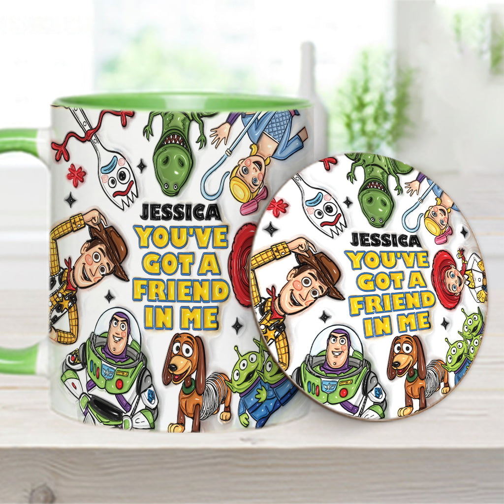 You've Got A Friend In Me - Personalized Accent Edge-to-Edge Mug - Gift For Movie Fans - DSNY
