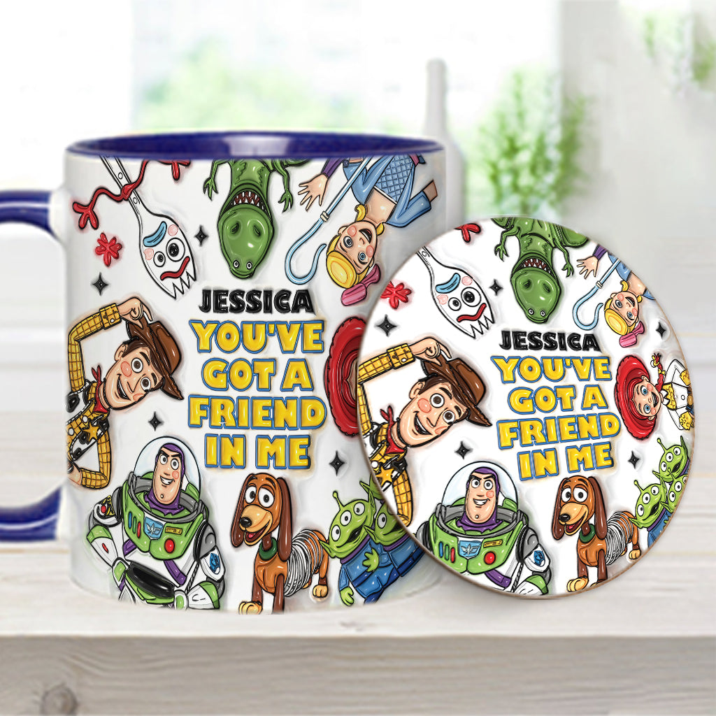 You've Got A Friend In Me - Personalized Accent Edge-to-Edge Mug - Gift For Movie Fans - DSNY