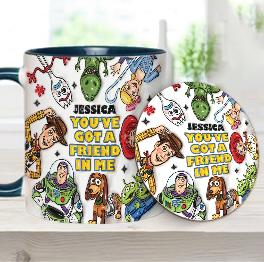 You've Got A Friend In Me - Personalized Accent Edge-to-Edge Mug - Gift For Movie Fans - DSNY