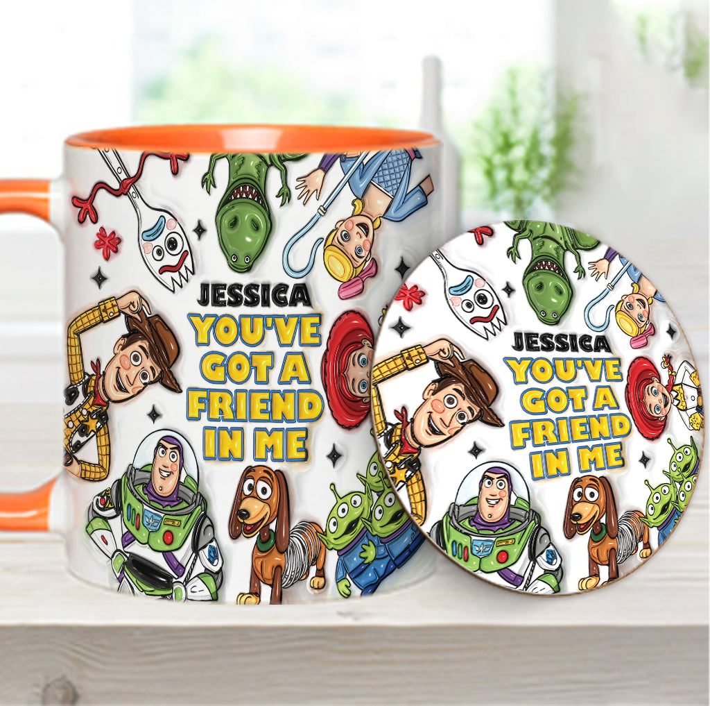 You've Got A Friend In Me - Personalized Accent Edge-to-Edge Mug - Gift For Movie Fans - DSNY