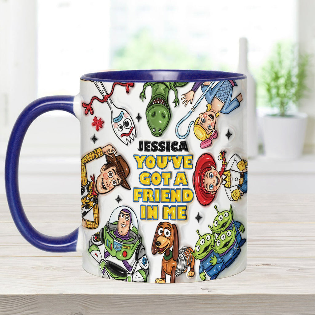 You've Got A Friend In Me - Personalized Accent Edge-to-Edge Mug - Gift For Movie Fans - DSNY