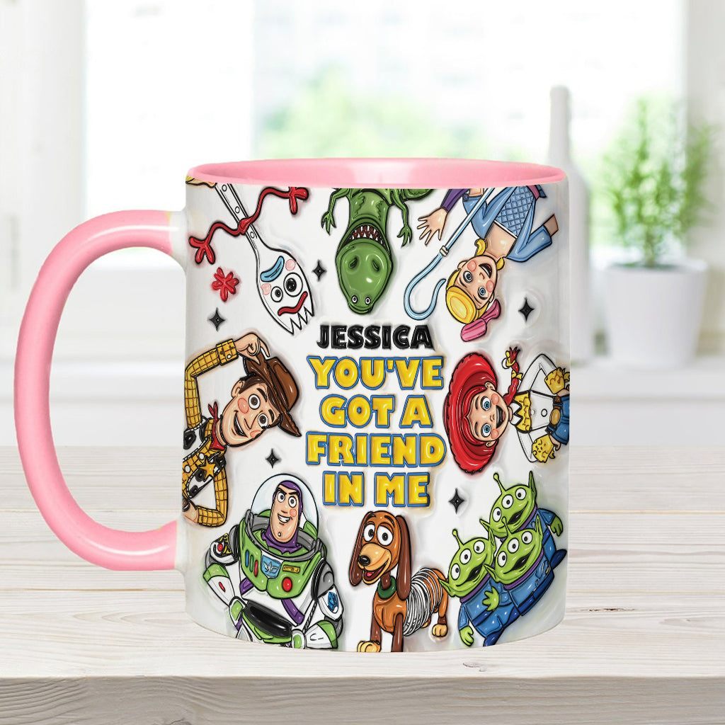 You've Got A Friend In Me - Personalized Accent Edge-to-Edge Mug - Gift For Movie Fans - DSNY