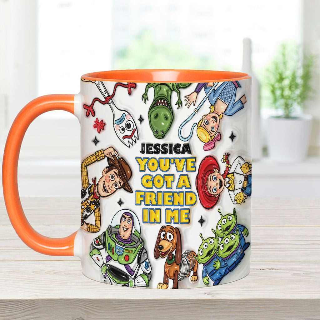 You've Got A Friend In Me - Personalized Accent Edge-to-Edge Mug - Gift For Movie Fans - DSNY