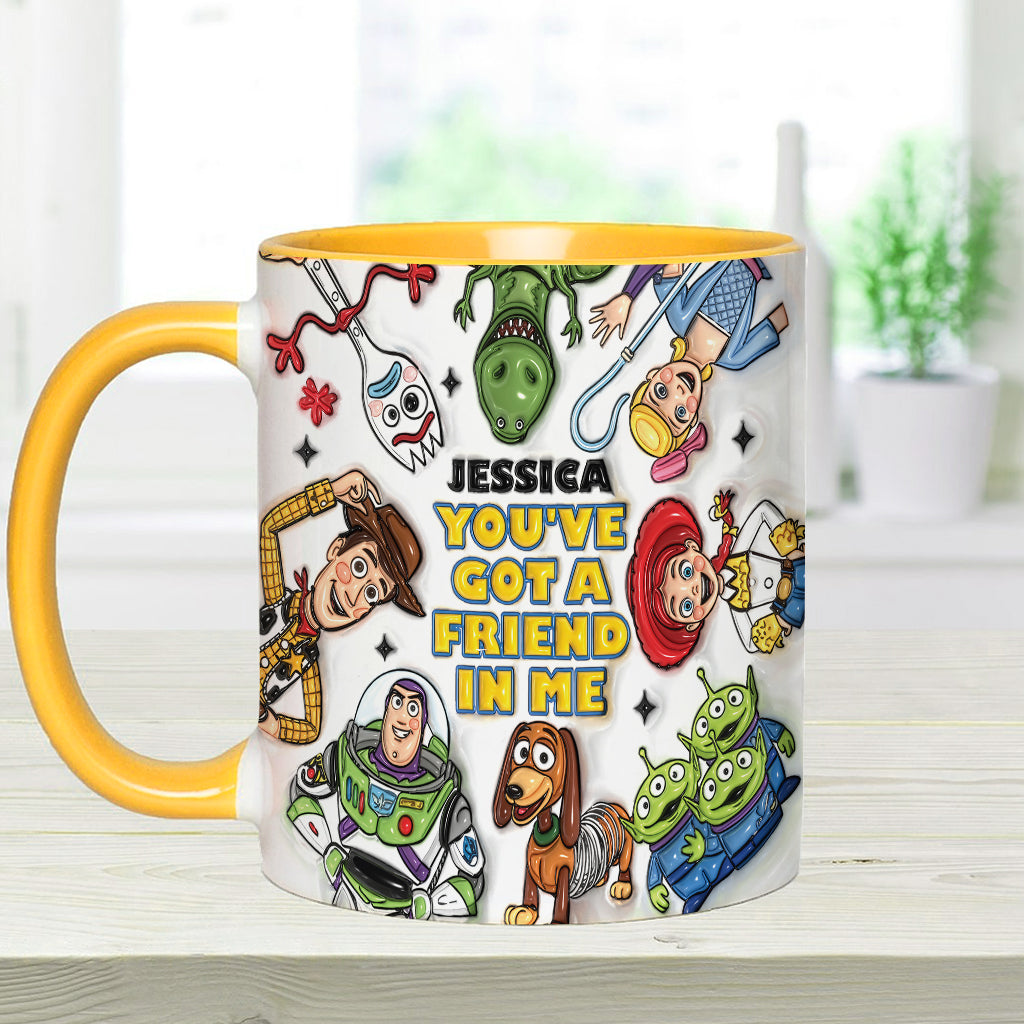 You've Got A Friend In Me - Personalized Accent Edge-to-Edge Mug - Gift For Movie Fans - DSNY