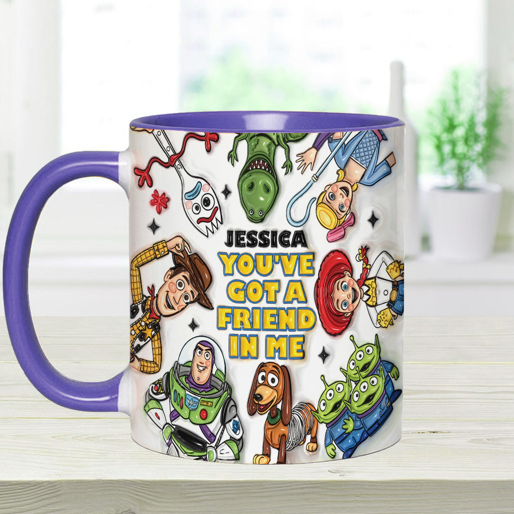 You've Got A Friend In Me - Personalized Accent Edge-to-Edge Mug - Gift For Movie Fans - DSNY