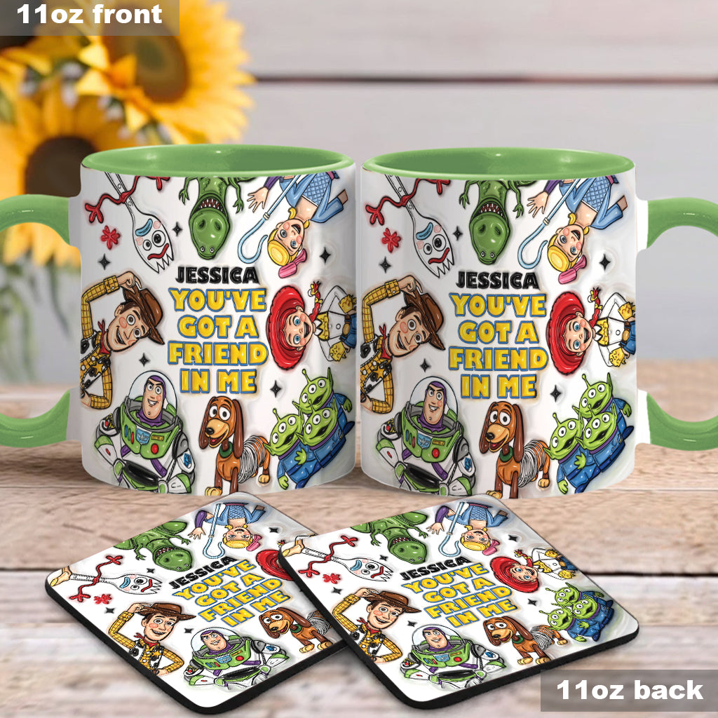 You've Got A Friend In Me - Personalized Accent Edge-to-Edge Mug - Gift For Movie Fans - DSNY