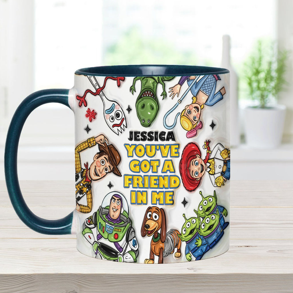 You've Got A Friend In Me - Personalized Accent Edge-to-Edge Mug - Gift For Movie Fans - DSNY