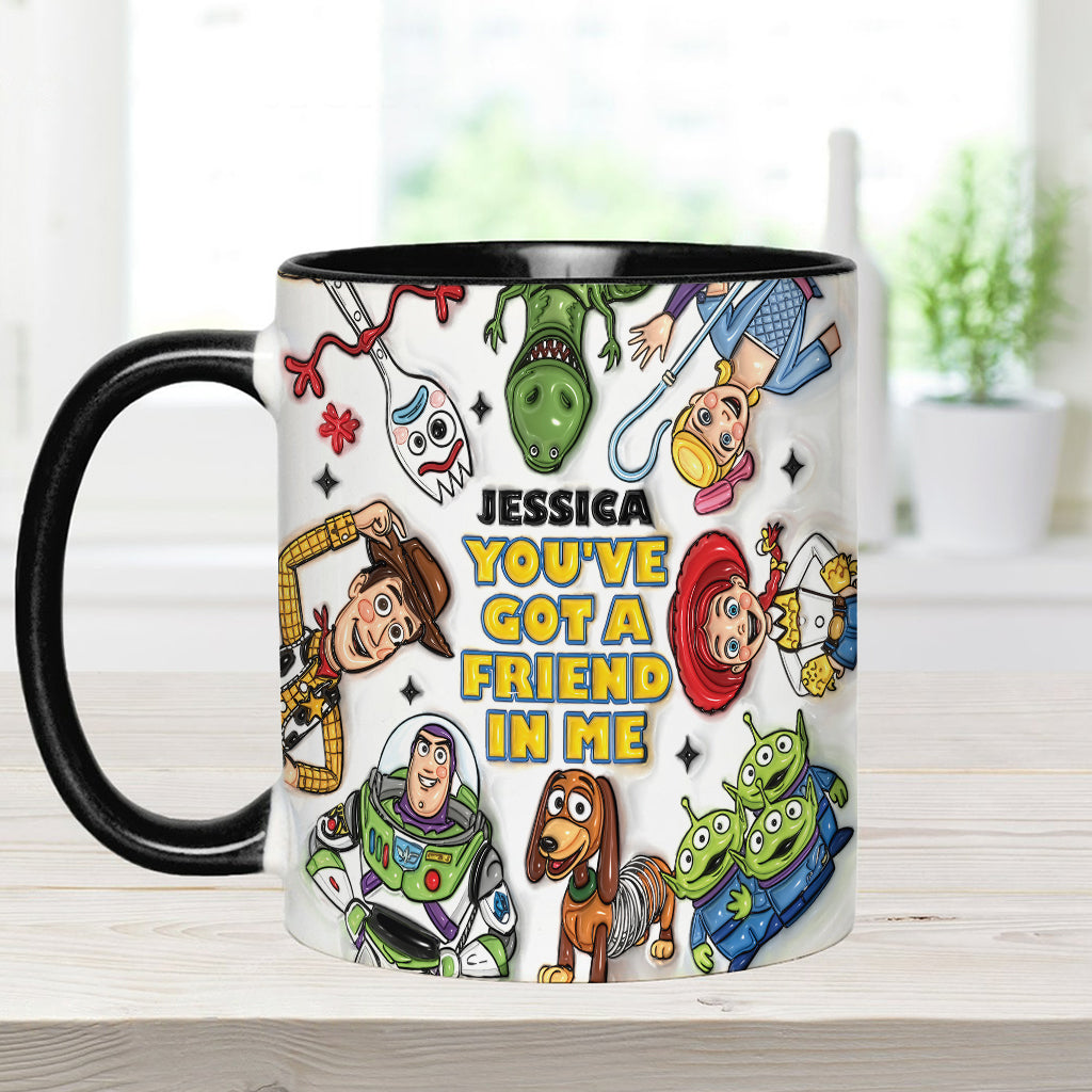 You've Got A Friend In Me - Personalized Accent Edge-to-Edge Mug - Gift For Movie Fans - DSNY