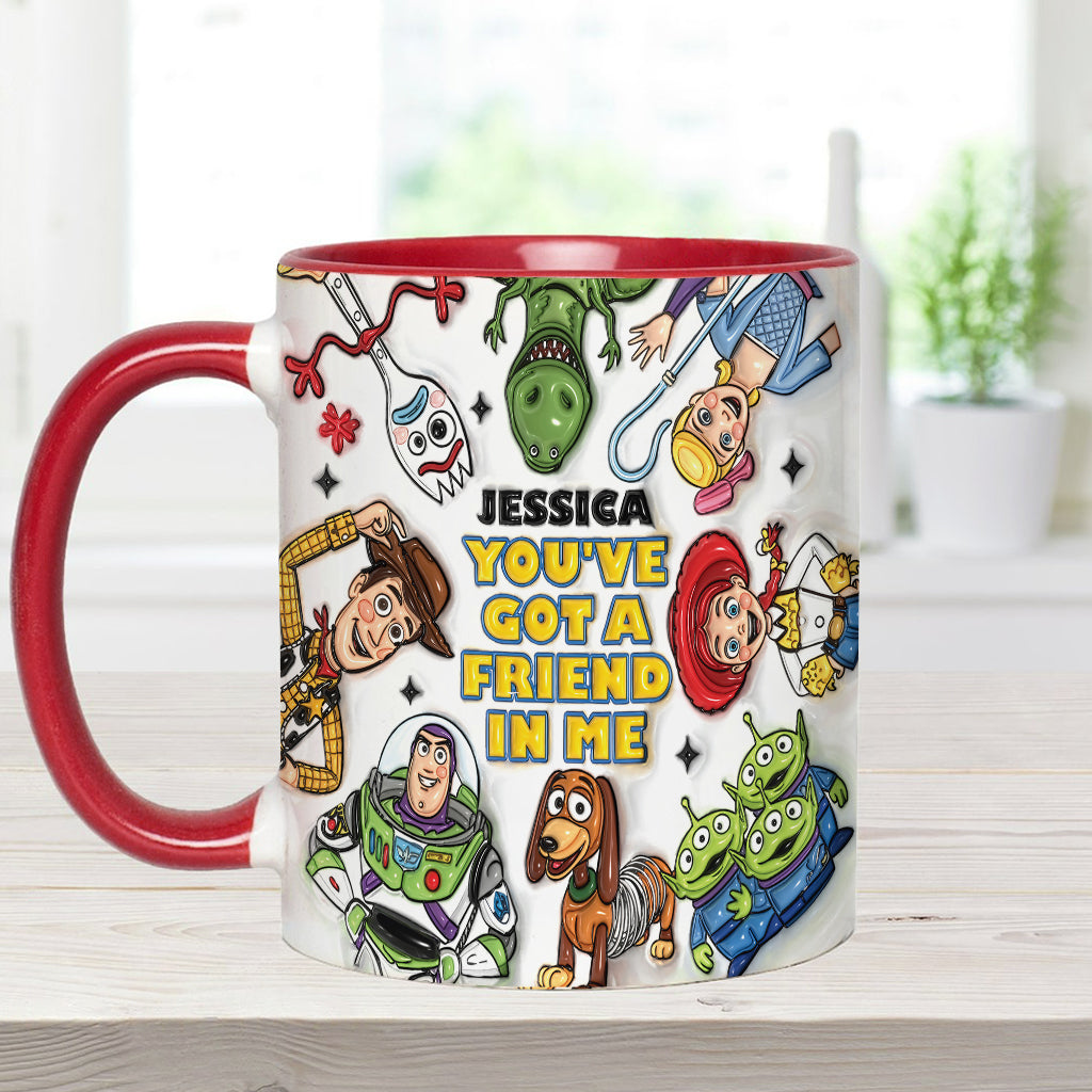 You've Got A Friend In Me - Personalized Accent Edge-to-Edge Mug - Gift For Movie Fans - DSNY