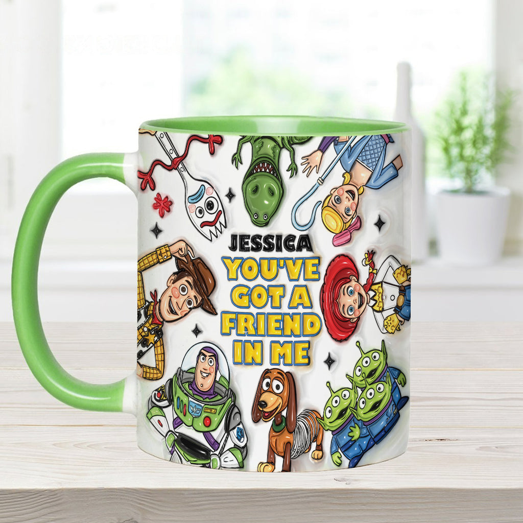 You've Got A Friend In Me - Personalized Accent Edge-to-Edge Mug - Gift For Movie Fans - DSNY