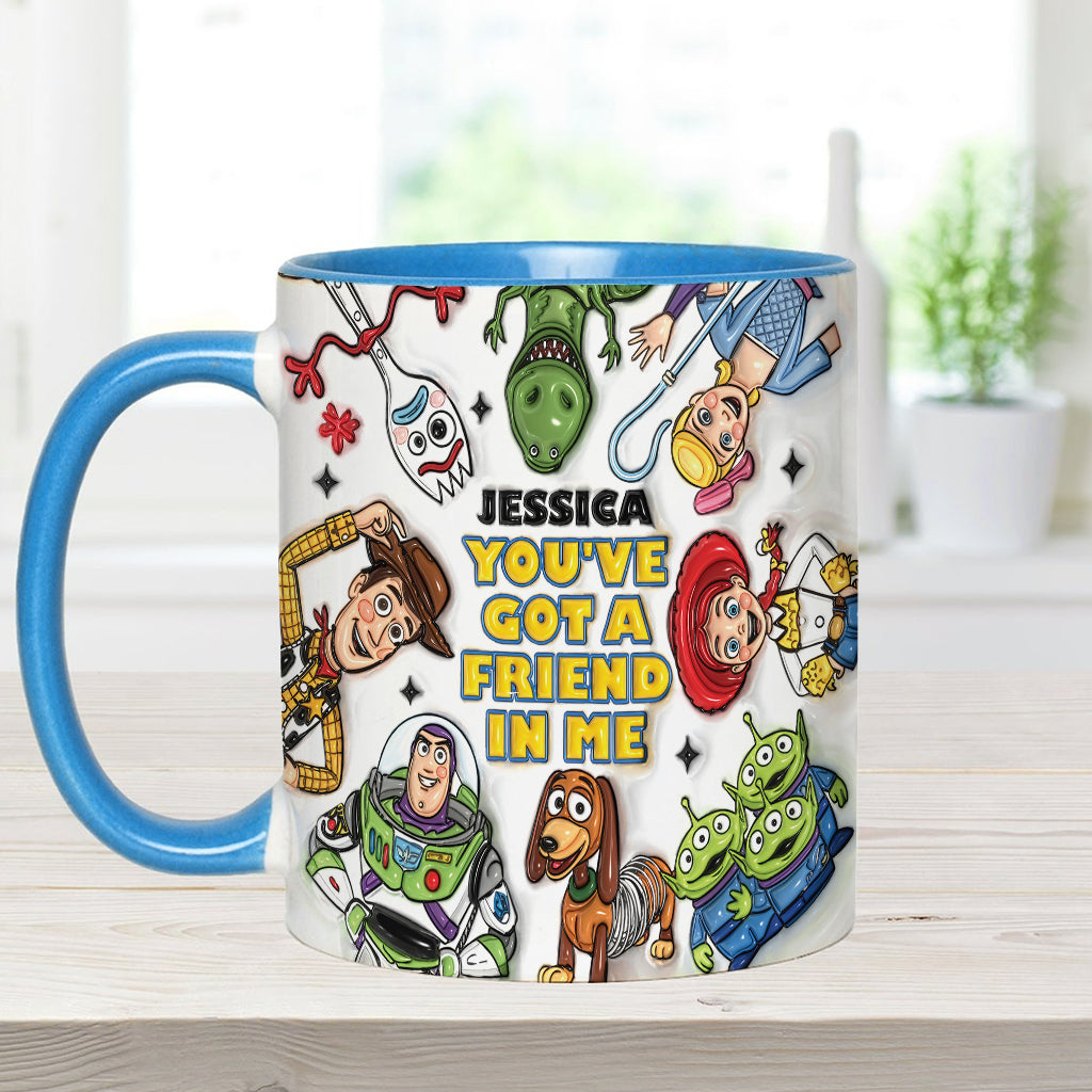 You've Got A Friend In Me - Personalized Accent Edge-to-Edge Mug - Gift For Movie Fans - DSNY
