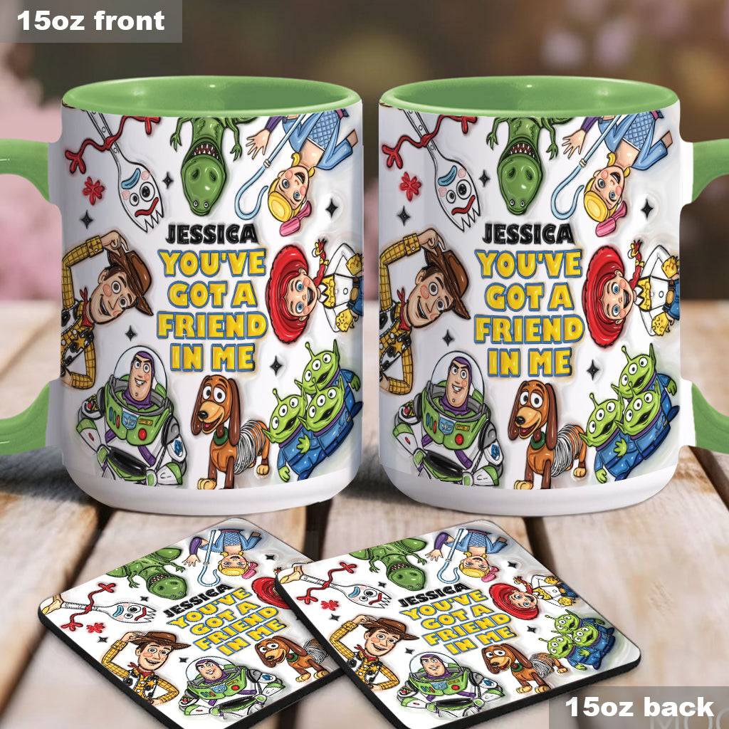 You've Got A Friend In Me - Personalized Accent Edge-to-Edge Mug - Gift For Movie Fans - DSNY