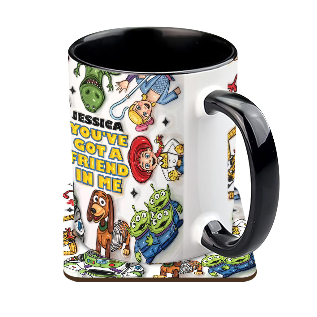 You've Got A Friend In Me - Personalized Accent Edge-to-Edge Mug - Gift For Movie Fans - DSNY
