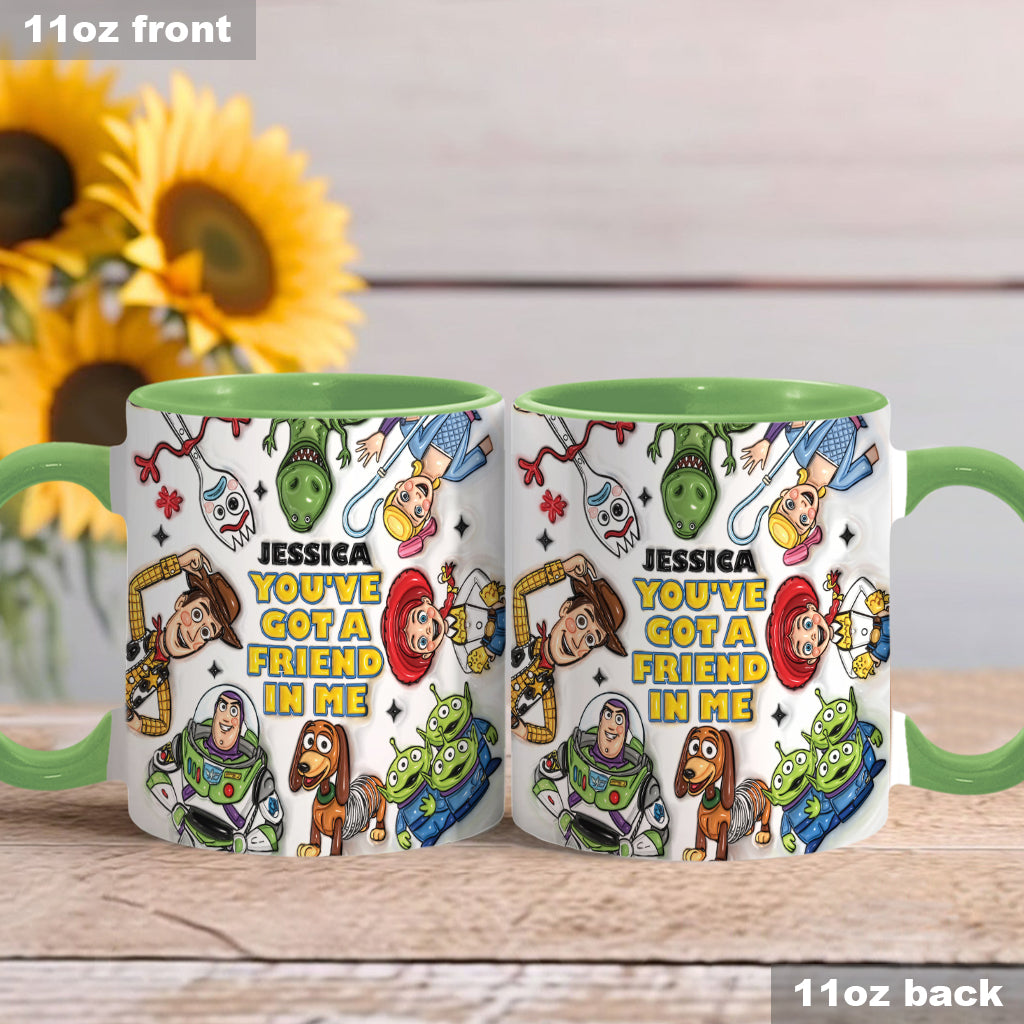 You've Got A Friend In Me - Personalized Accent Edge-to-Edge Mug - Gift For Movie Fans - DSNY