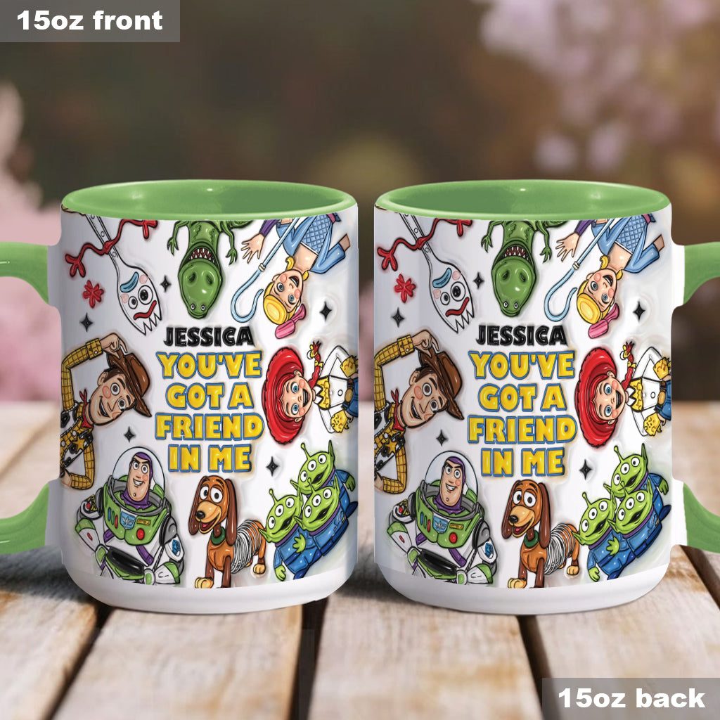 You've Got A Friend In Me - Personalized Accent Edge-to-Edge Mug - Gift For Movie Fans - DSNY