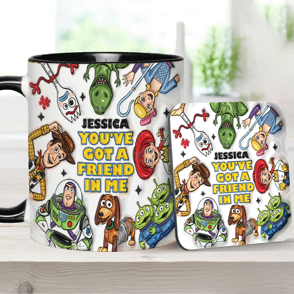 You've Got A Friend In Me - Personalized Accent Edge-to-Edge Mug - Gift For Movie Fans - DSNY