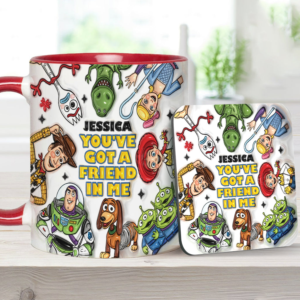 You've Got A Friend In Me - Personalized Accent Edge-to-Edge Mug - Gift For Movie Fans - DSNY